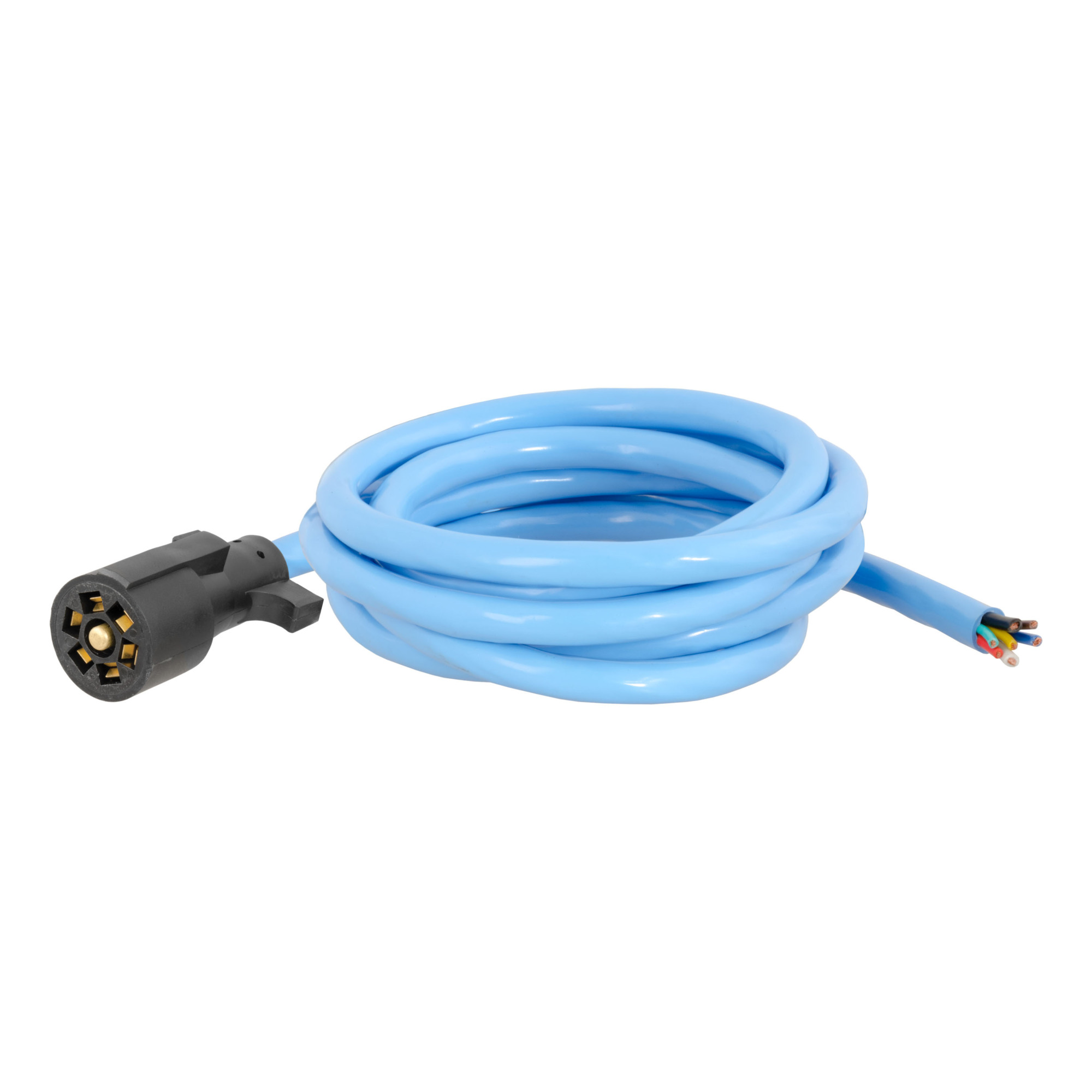 Curt Manufacturing Extreme Temperature 7-Pin RV Blade Trailer Wiring Harness Plug — 10ft. Blunt-Cut Wires, -40°F to 221°F Degree Rating, Model# 56613
